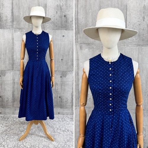 Vintage blue floral dirndl - floral,