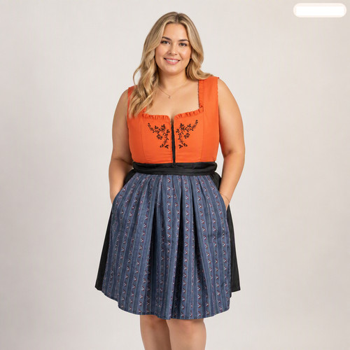 Orange black blue bavarian - black,